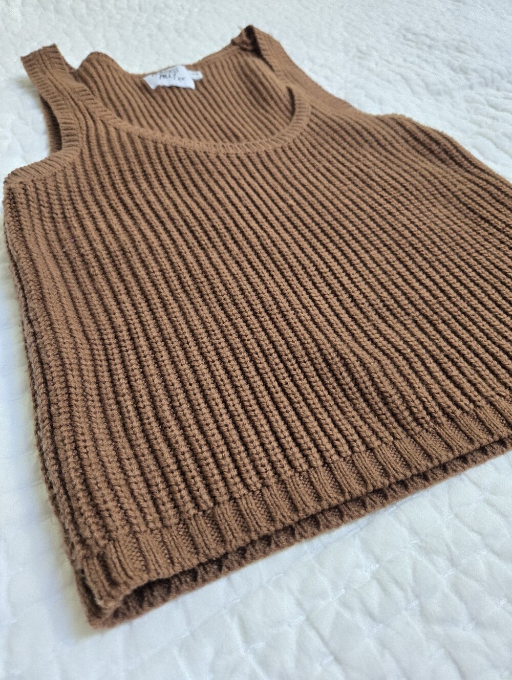 Princess Polly Brown Ribbed Tank Top - Picture 2 of 6